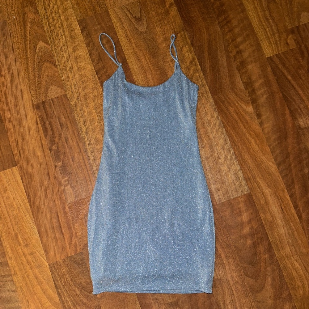Lucy in the Sky Shimmering Light Blue Dress